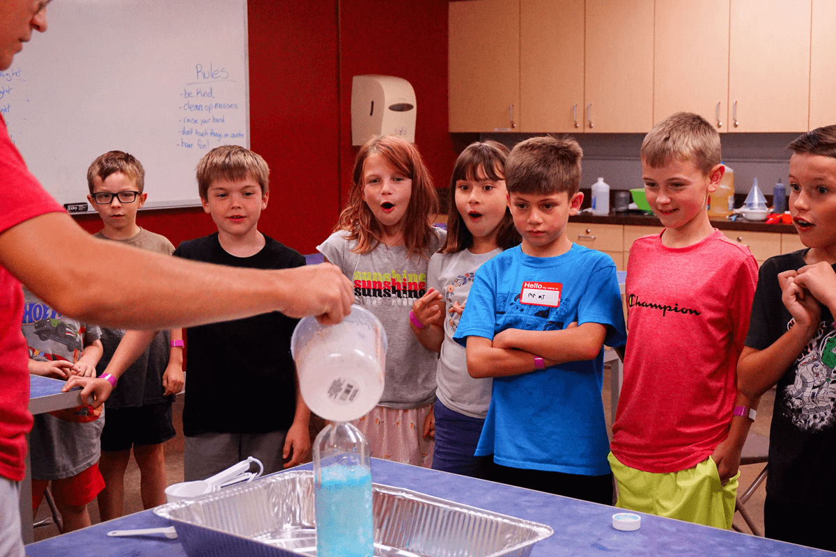 Kids excited for experiment