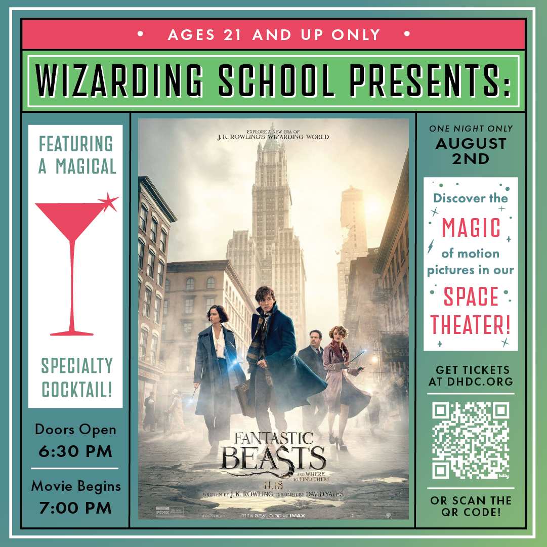 Fantastic Beasts movie screening graphic