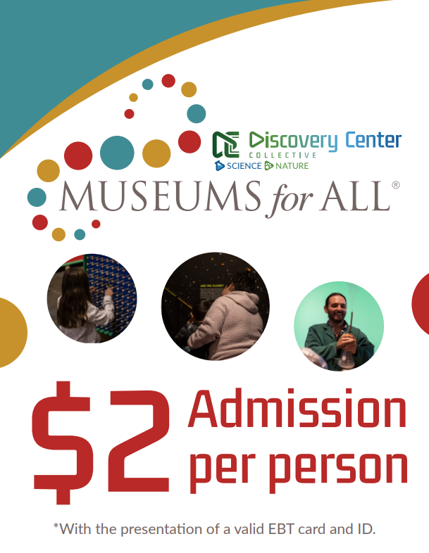 Flyer for Museums for All that says $2 per person
