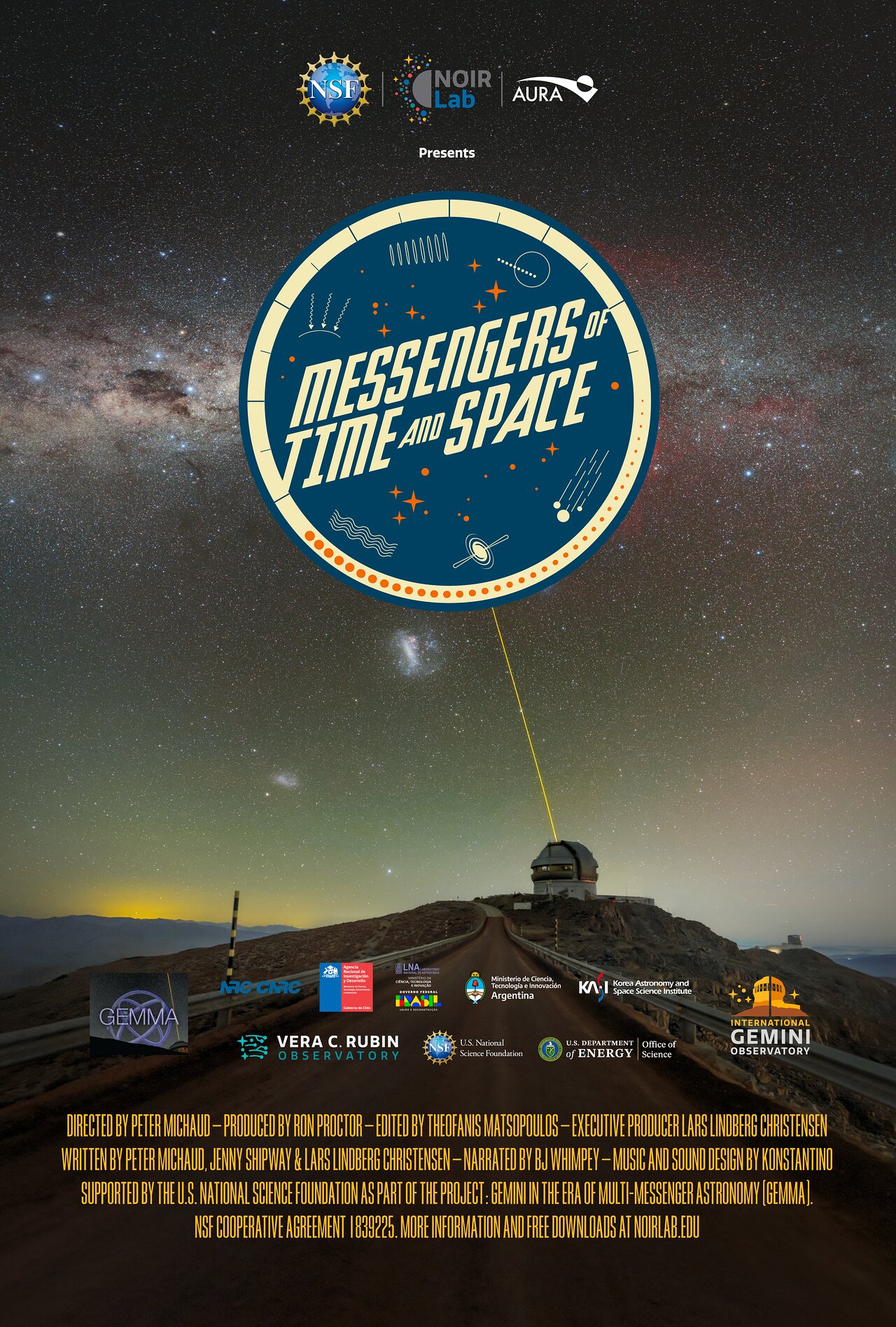 Poster for a planetarium Show showing at Don Harrington Discovery Center