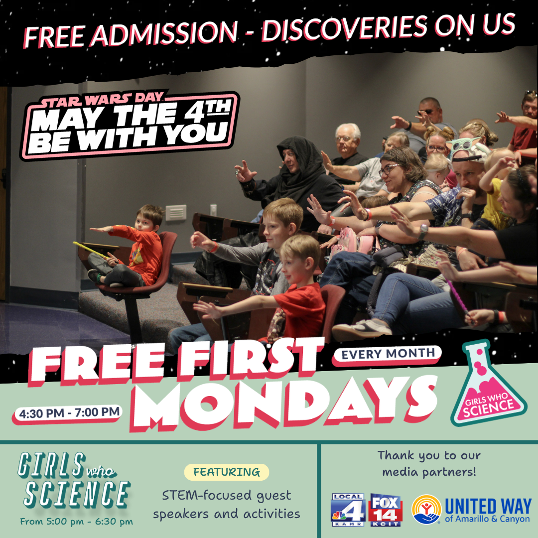 May the Fourth programs and events in Amarillo TX, Texas hosted at the Don harrington Discovery Center DHDC