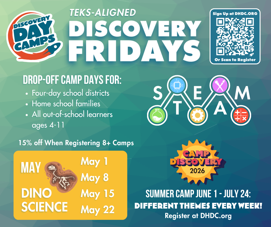 Disocvery Fridays may dino science at DHDC