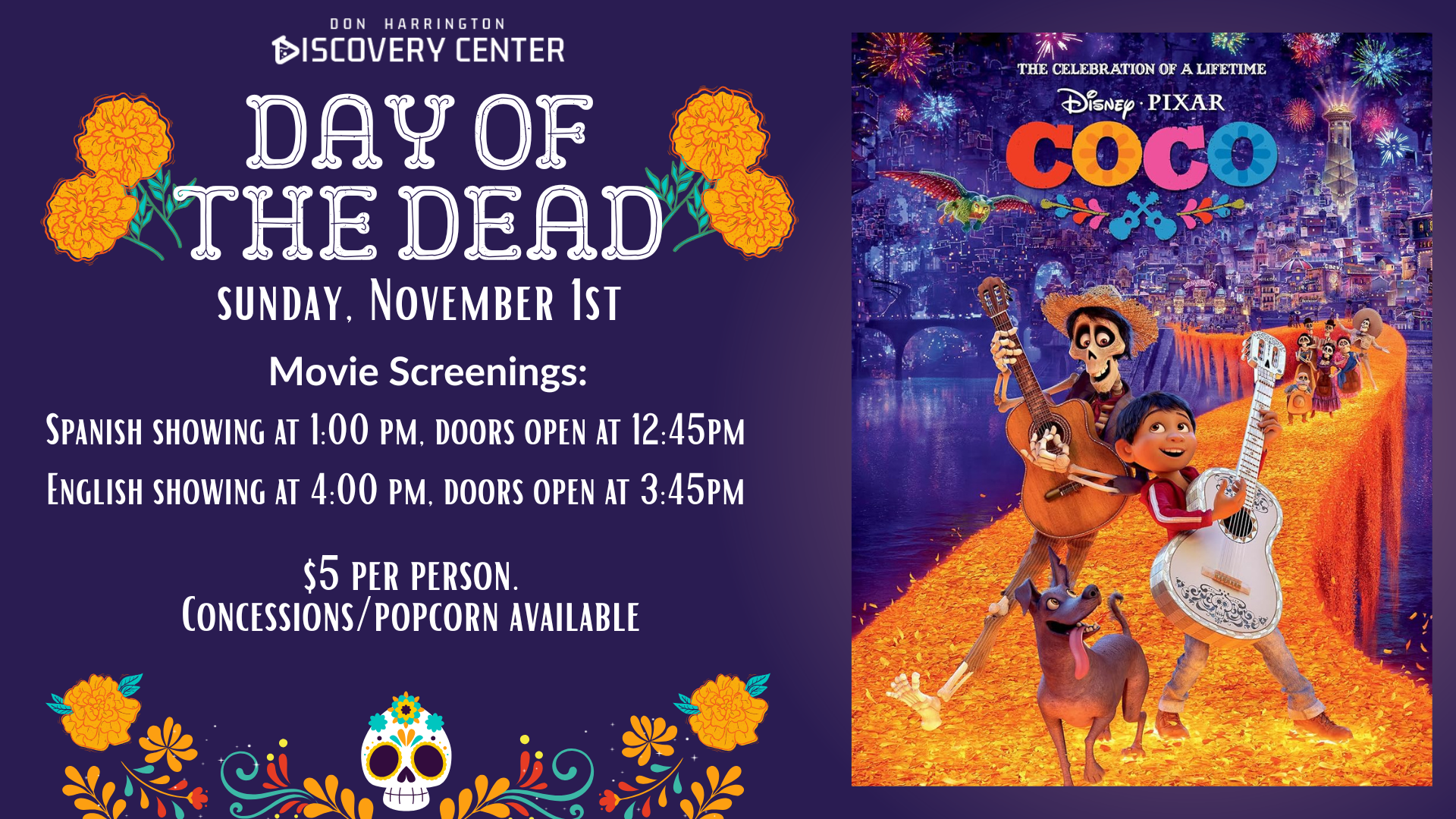 Day of the Dead Coco Movie Screening
